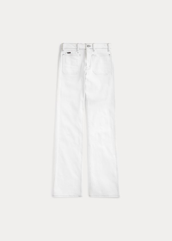 Jeans Polo Ralph Lauren Mujer Blancos - Flare - EBWTY8943